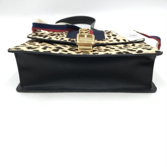 NWOT Gucci Sylvie Calfskin & Pony Hair Flap Bag - Picture 6 of 15